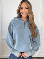 McKenna Half Zip Fleece Hoodie – Cozy Pullover Sweatshirt