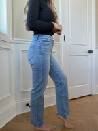 Jupiter High Rise Straight Leg Jeans – Classic High Waisted Denim