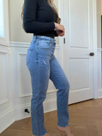 Holly High Rise Straight Leg Jeans – High Waisted Straight Leg Denim