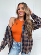 Crisp Breeze Oversized Plaid Flannel Shirt – Button Down