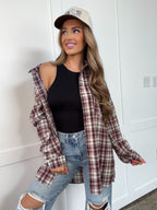 Crisp Breeze Oversized Plaid Flannel Shirt – Button Down