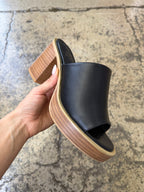 Camille Chunky Platform Slide Heels – Slip-On Sandals