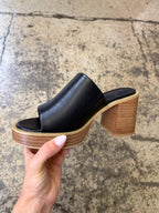 Camille Chunky Platform Slide Heels – Slip-On Sandals