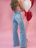 A Girl’s Best Friend Pearl Wide Leg Jeans – High Waisted Denim