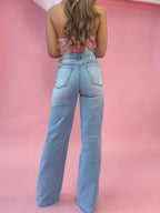 A Girl’s Best Friend Pearl Wide Leg Jeans – High Waisted Denim