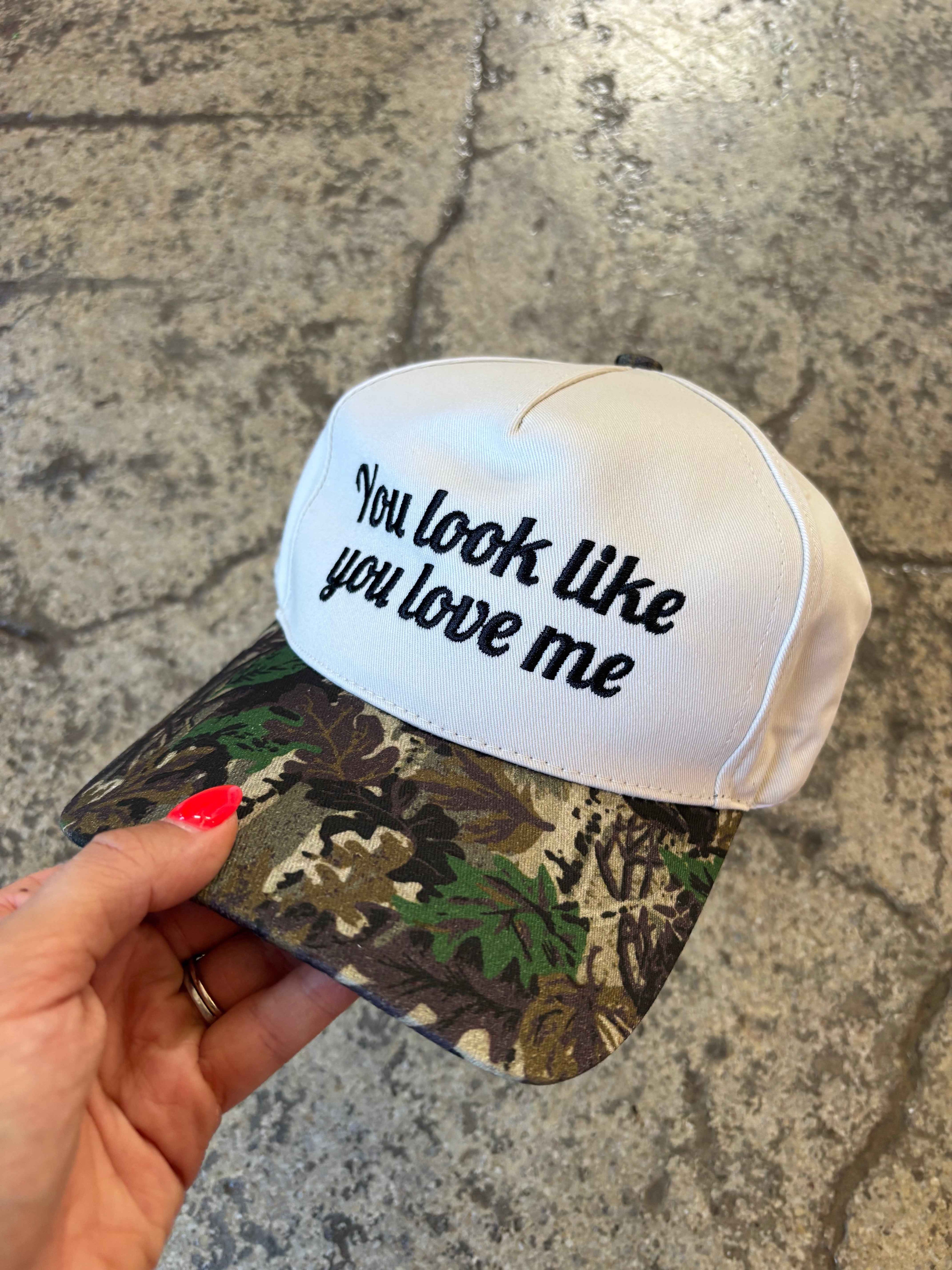"You Look Like You Love Me" Two-Toned Canvas Cotton Cap