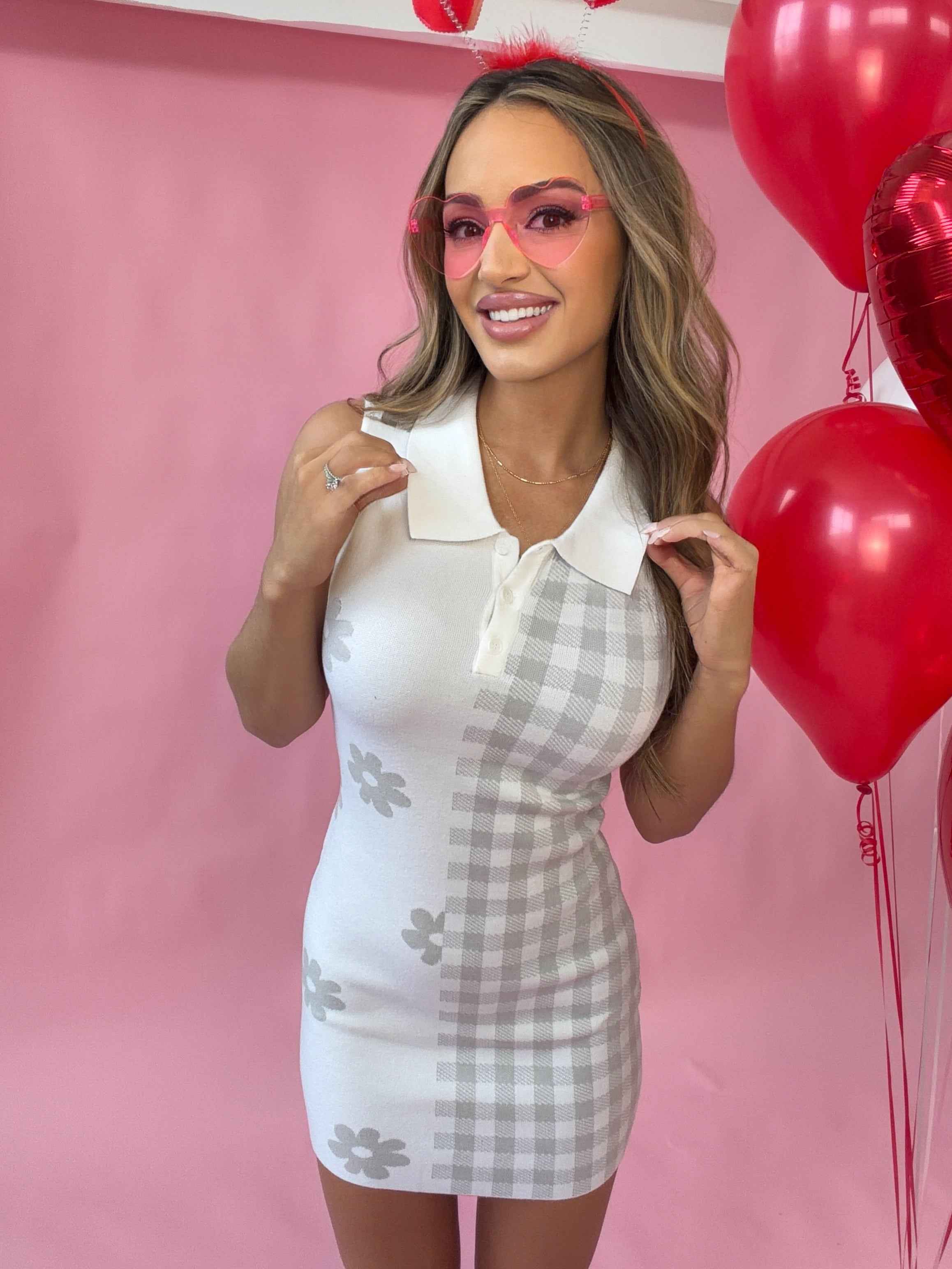 Gingham Garden Collared Dress
