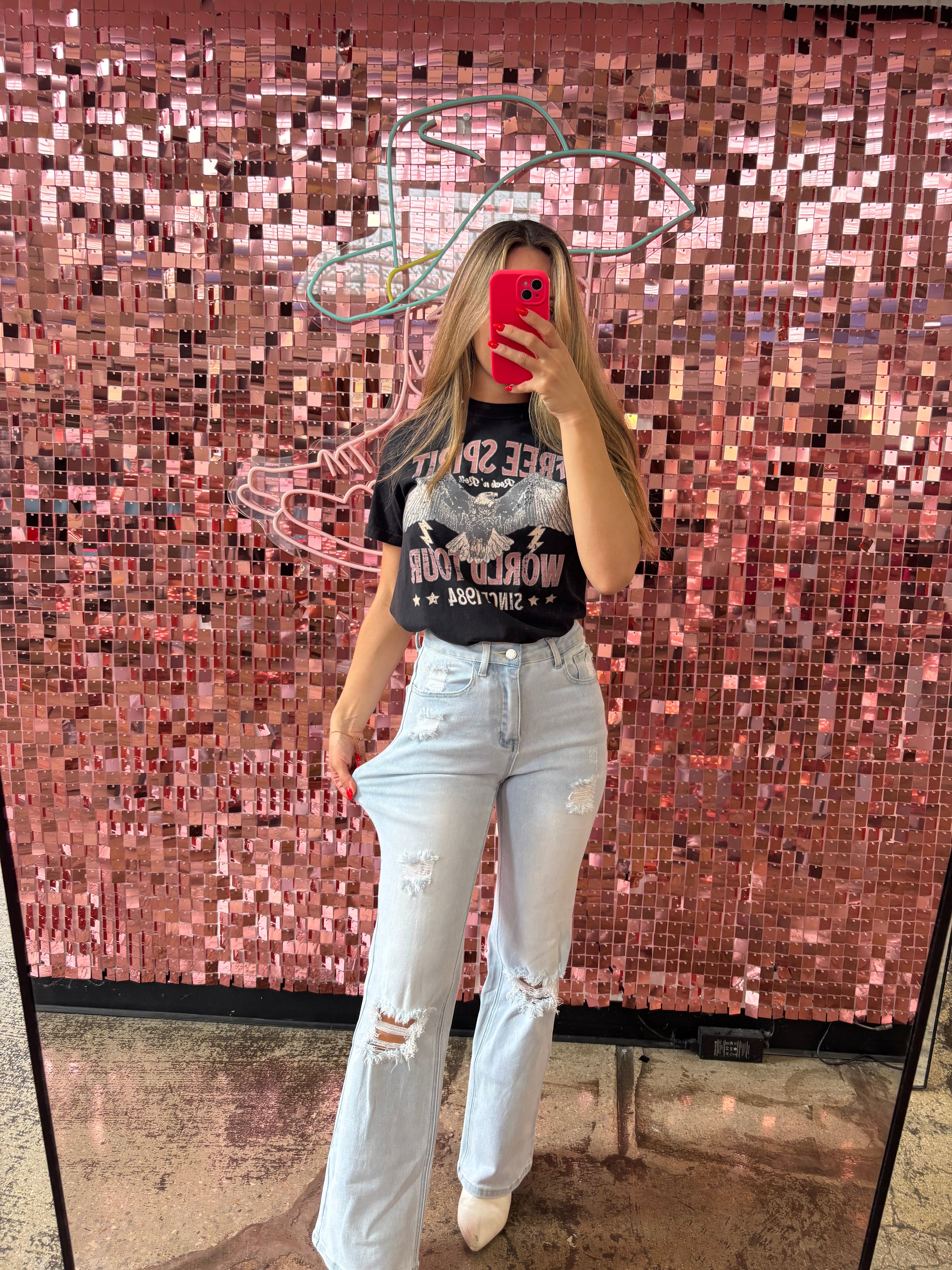 Amber 90s Vintage Boyfriend Jeans – Light Wash Denim