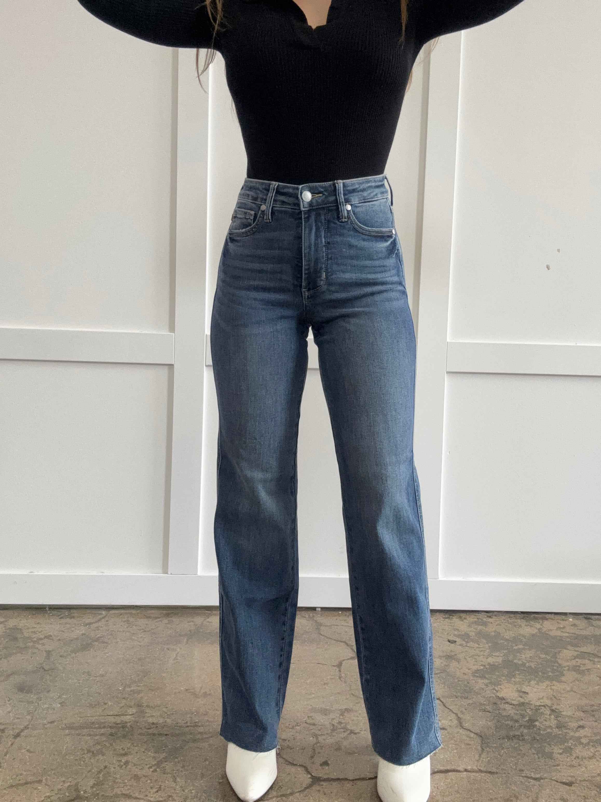 Kelsey Judy Blue Tummy Control Straight Leg Jeans