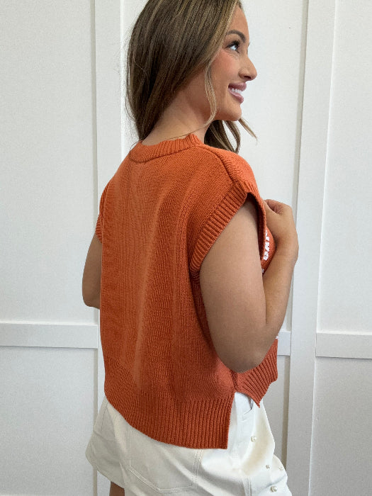 Sparkle & Cheer Game Day Sweater Vest – Sequin V-Neck