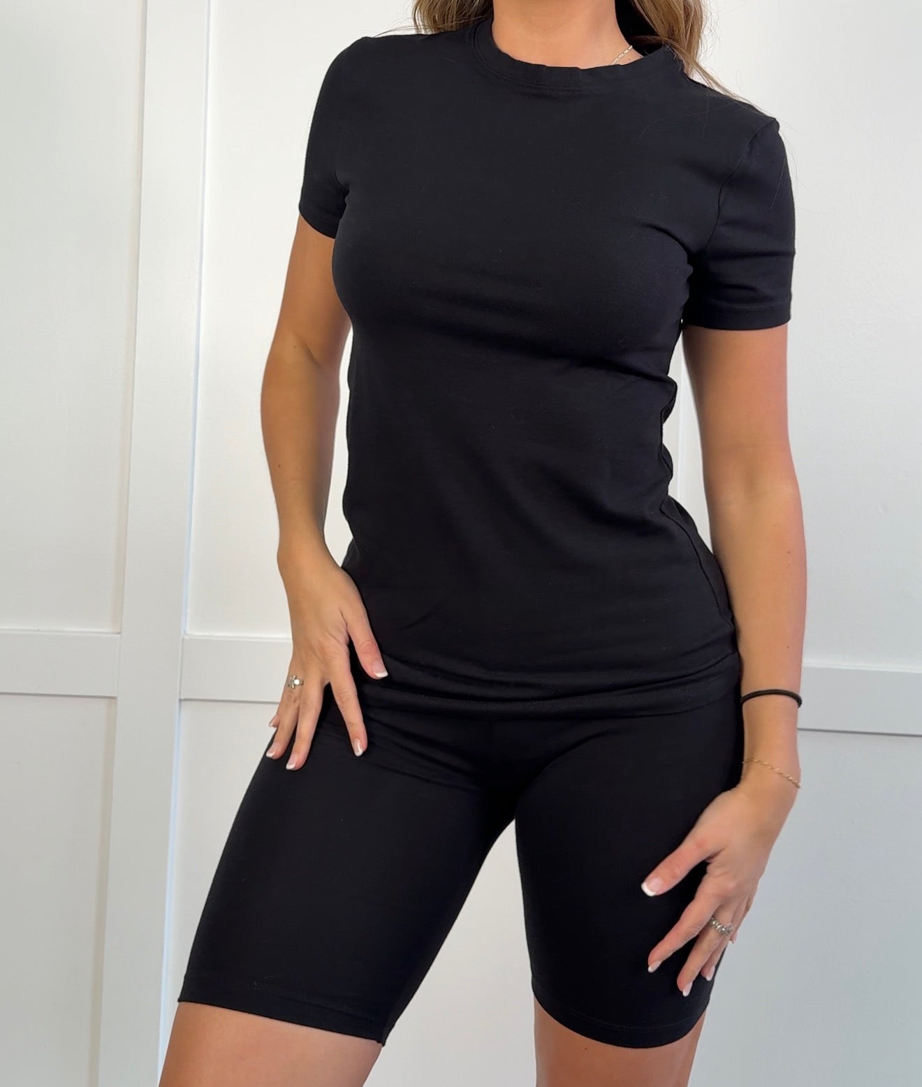 Daily Duo Lounge Set – T-Shirt & Biker Shorts Set