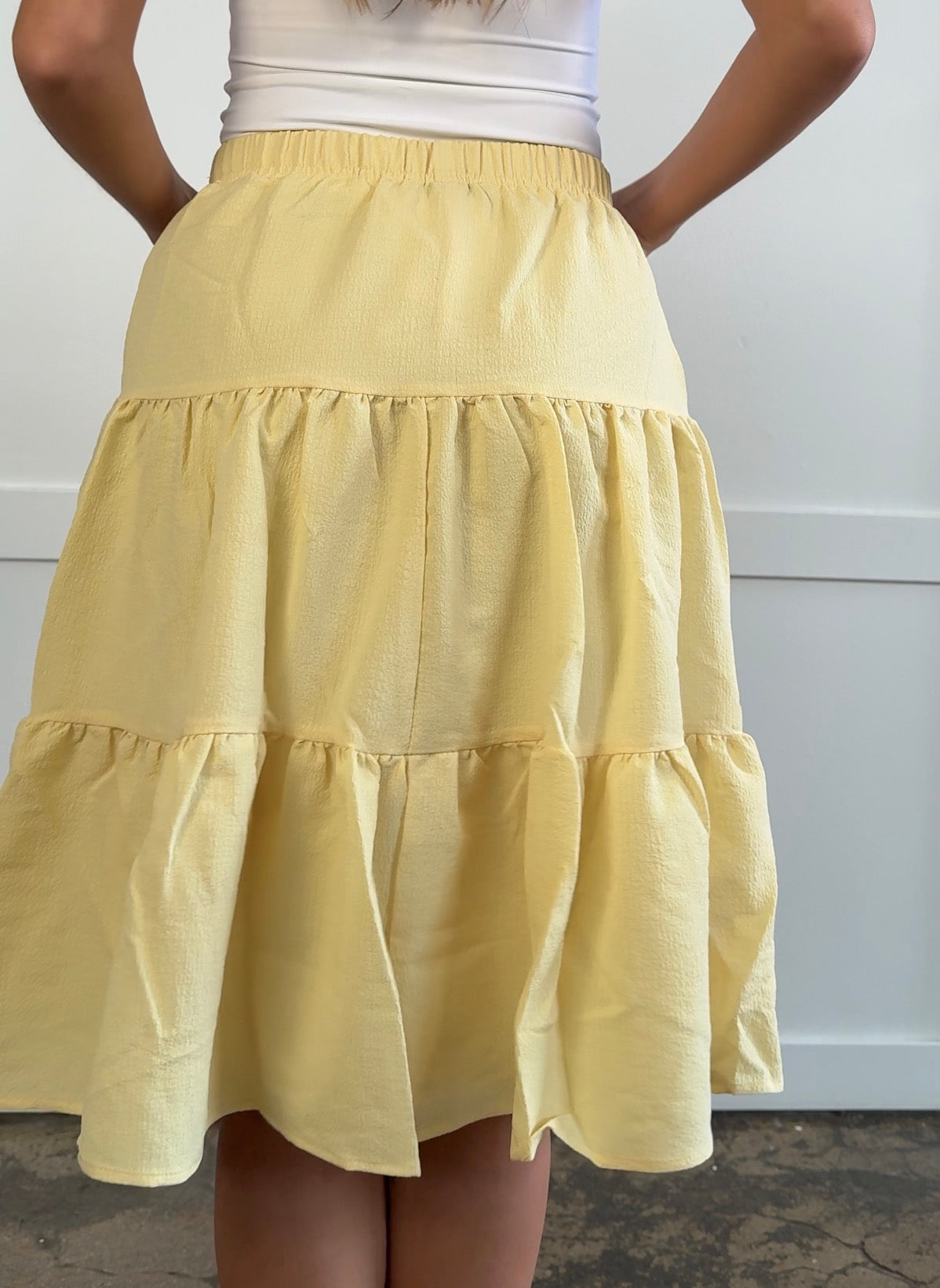 Holly Tiered Midi Skirt – Flowy Layered Skirt