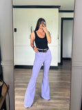 Fiona High Waisted Bell Bottom Flare Jeans – Lavender