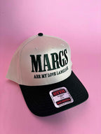 MARGS Are My Love Language Trucker Hat in Black and Ivory