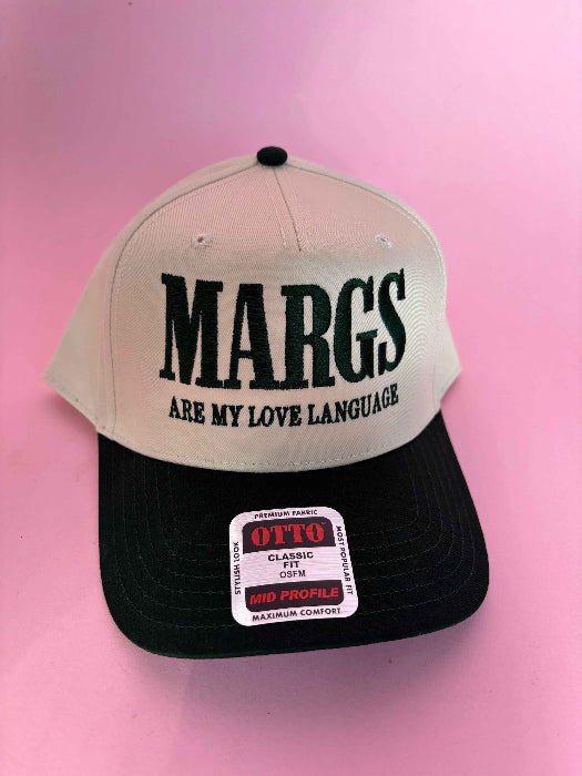 MARGS Are My Love Language Trucker Hat in Black and Ivory