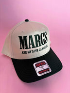MARGS Are My Love Language Trucker Hat in Black and Ivory