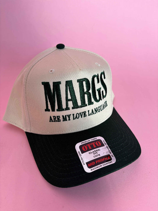 MARGS Are My Love Language Trucker Hat in Black and Ivory