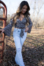 Lucy Asymmetrical Distressed Flare Jeans – High Waisted Viral Denim
