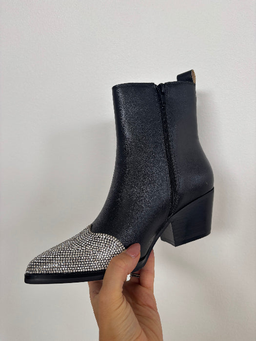 Zuri Rhinestone Cowgirl Boots – Glam Western Mid-Calf Boots