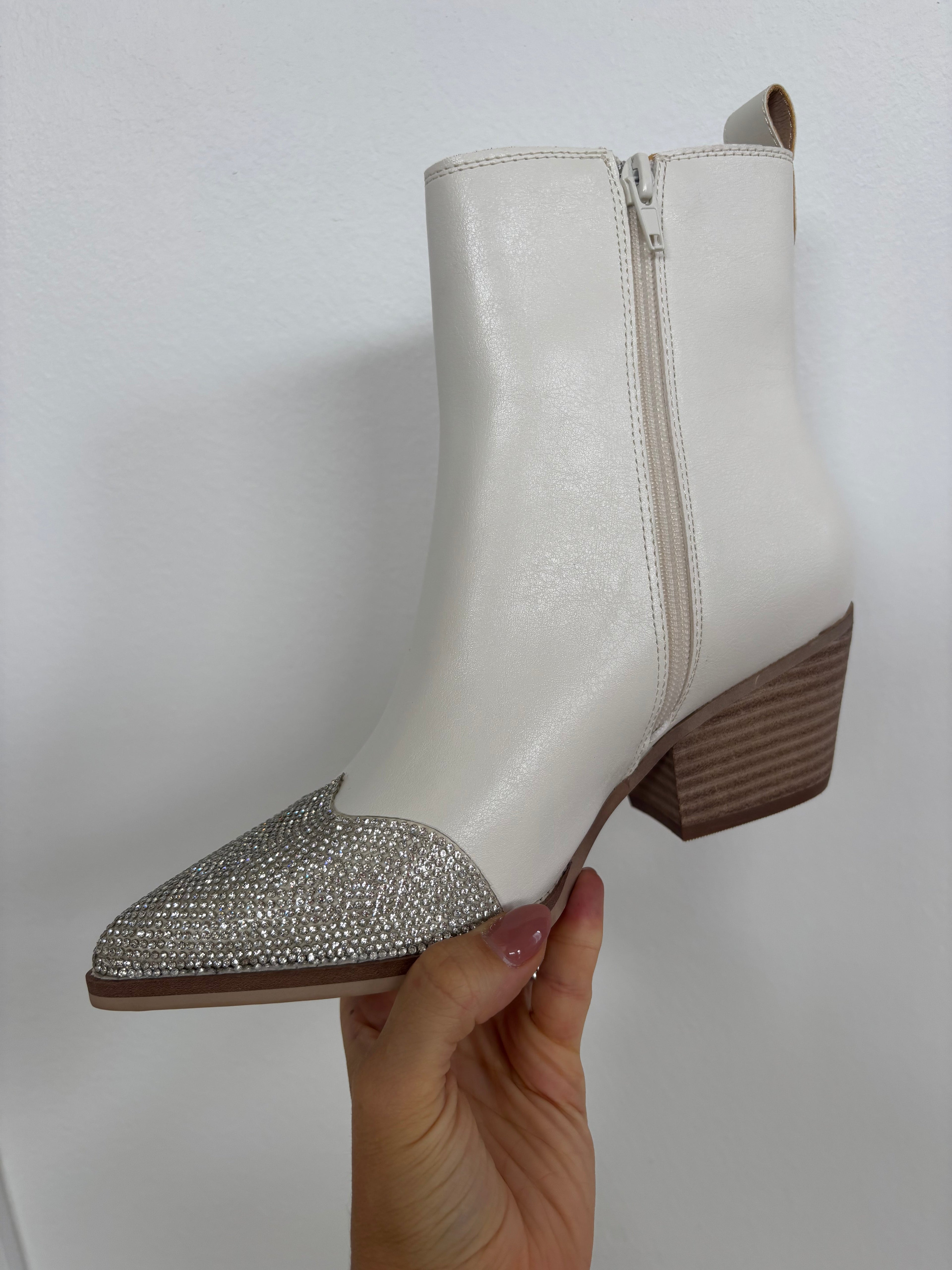 Zuri Rhinestone Cowgirl Boots – Glam Western Mid-Calf Boots