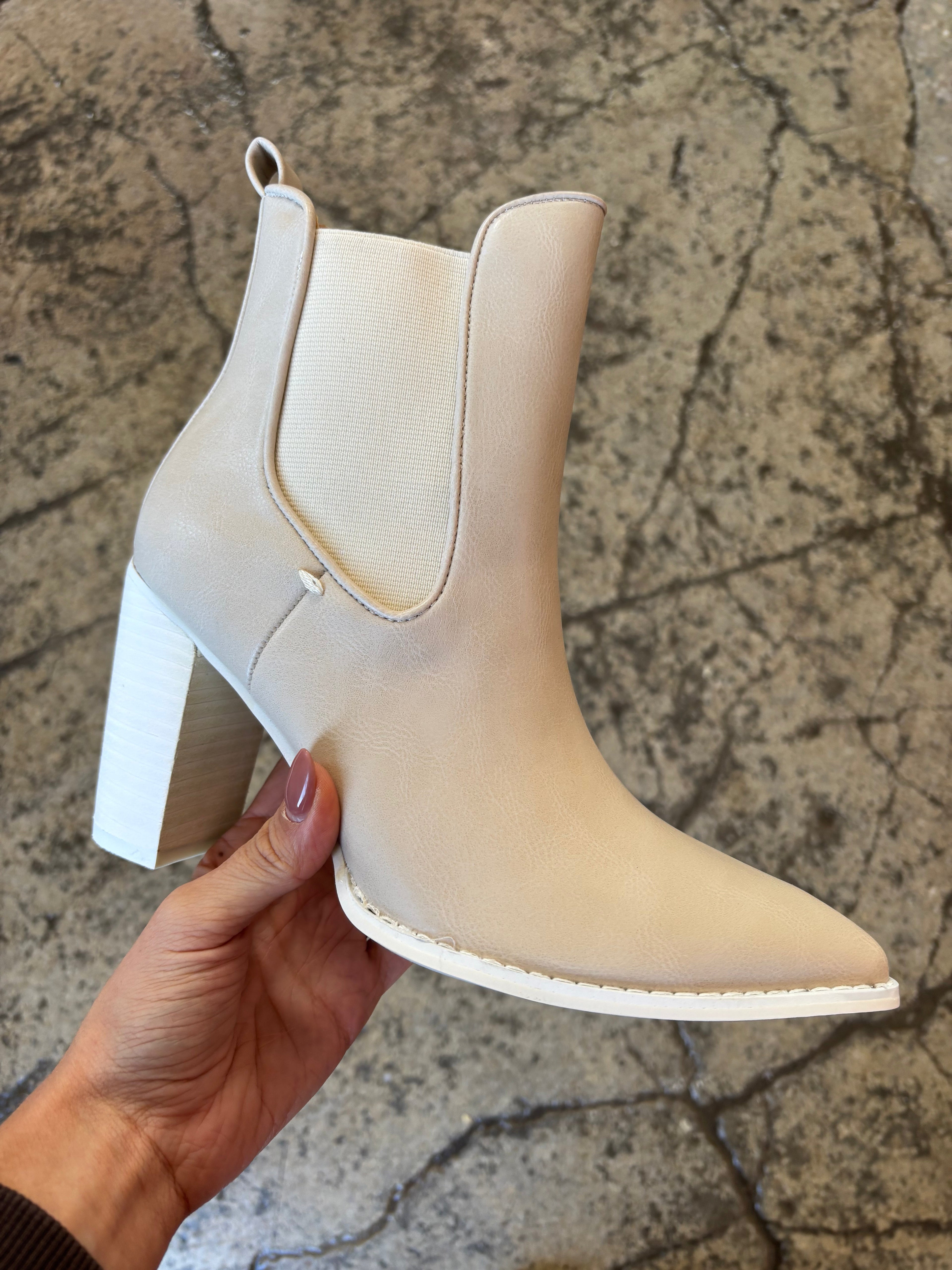 Esmee Pointed Slip-On Ankle Boot – Chic Heeled Booties