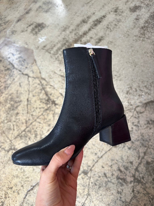 Georgia Square Toe Western Heeled Boots – Silver Black Boots