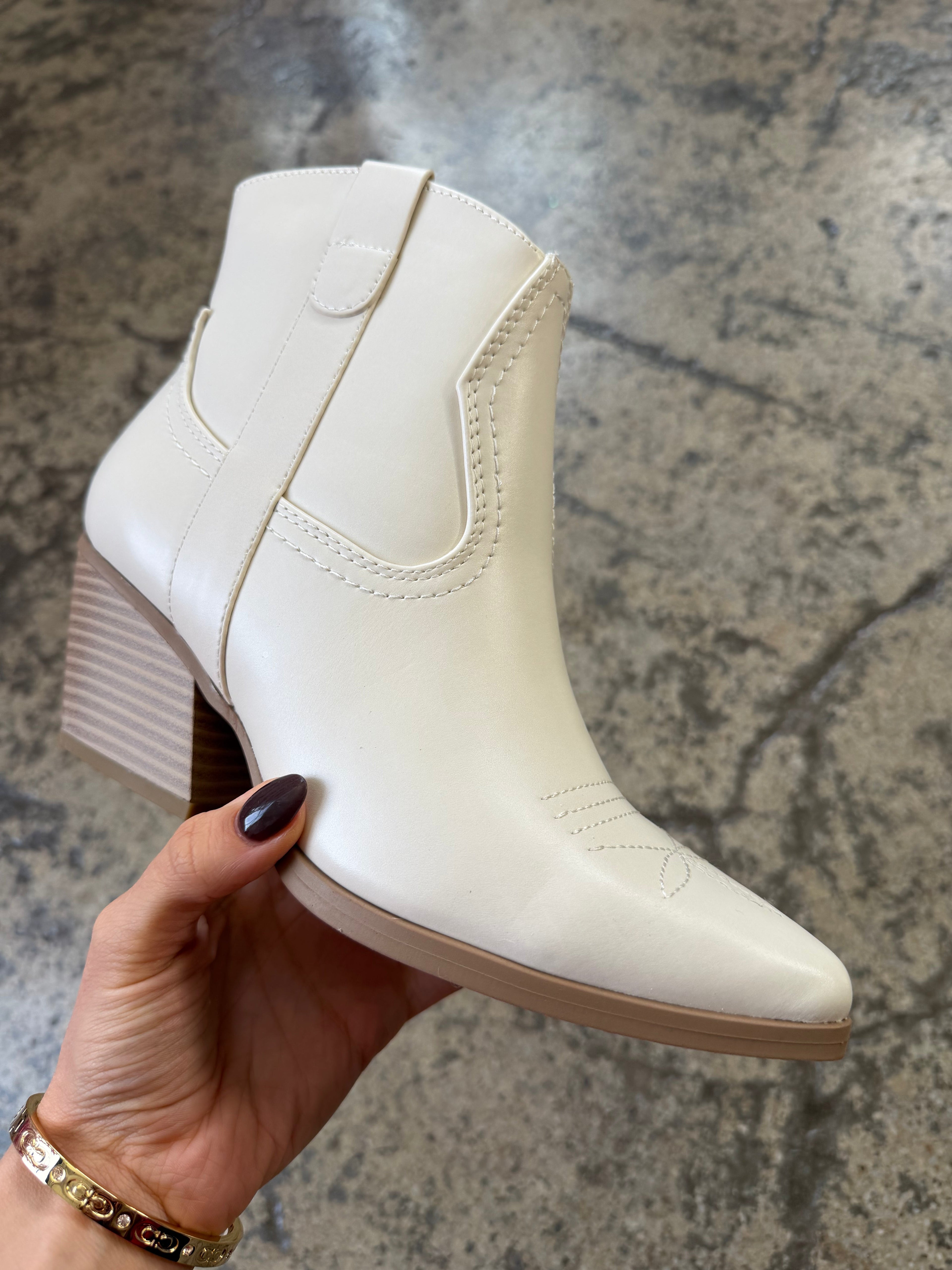 Jolene Embroidered Western Ankle Booties – Pointed Heel Boots