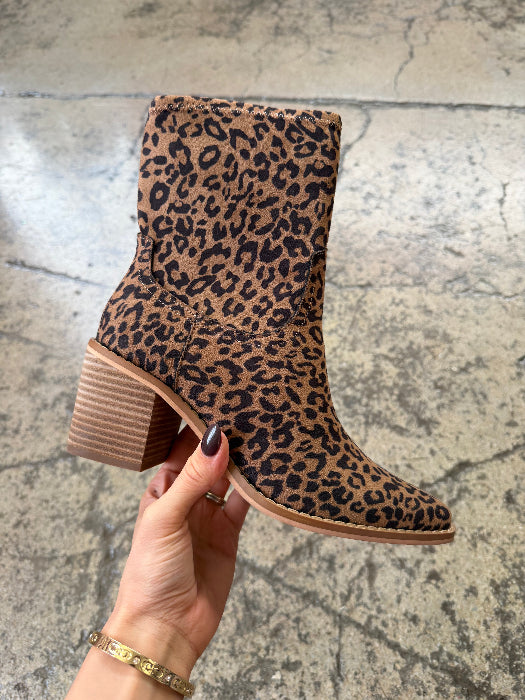 Made For Walking Suede Ankle Boots in Cheetah