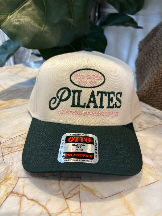 Hot Girls Go To Pilates Trucker Hat | Women's Workout Snapback Hat