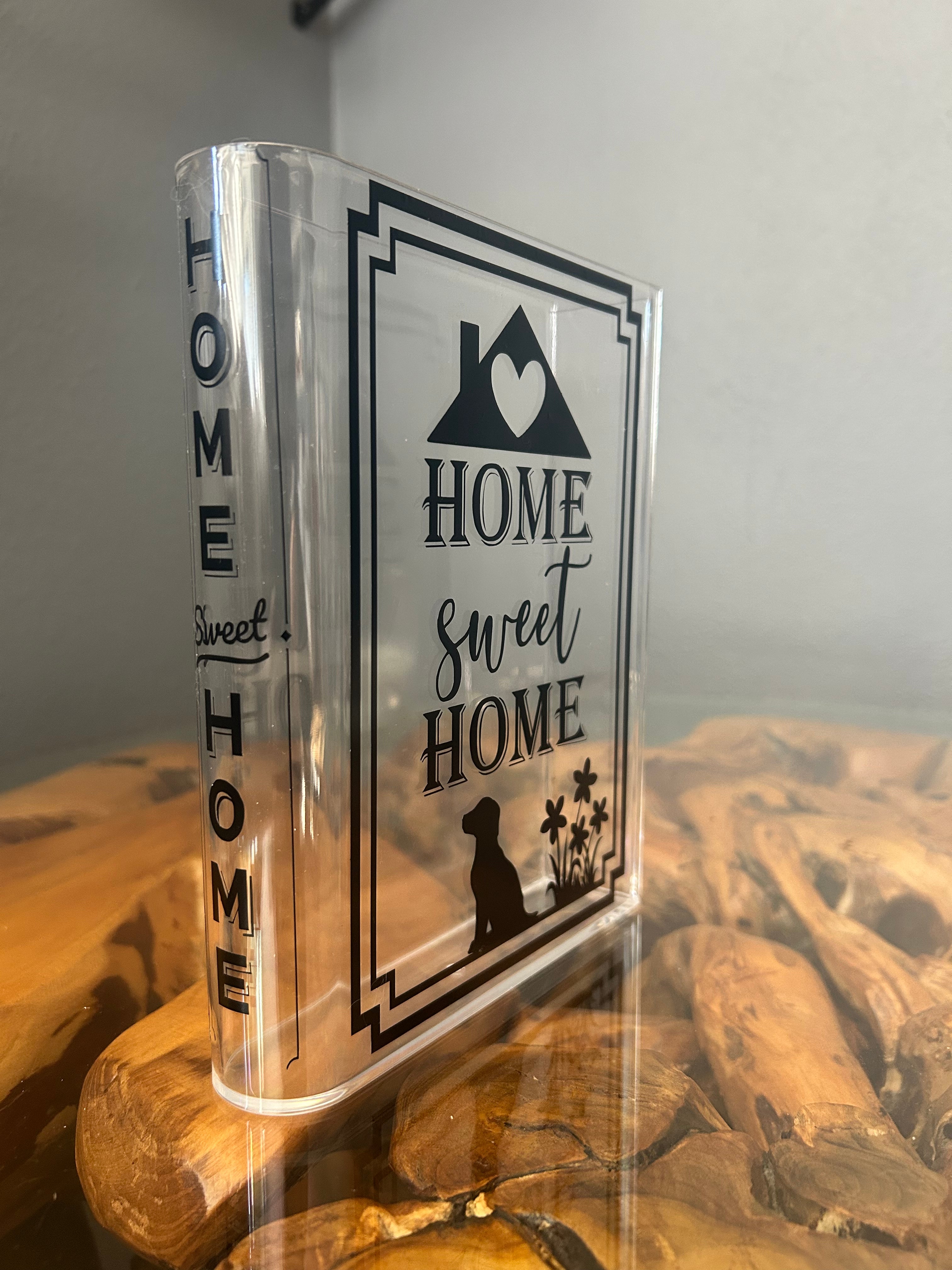 Acrylic Book Vase – Home Sweet Home Decorative Book Vase | Farmhouse & Modern Home Decor