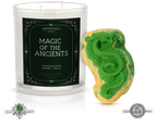 Magic of the Ancients Candle & Bath Bomb Gift Set with Surprise Ring | Fragrant Jewels