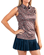 Women’s Desert Sage performance golf polo by Pins & Aces featuring a lightweight breathable design, short sleeves, athletic fit, and moisture-wicking golf fabric.
