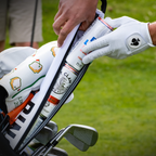 Pins & Aces insulated golf seltzer sleeve designed to hold up to six standard cans and slide into the club slot of most golf bags.