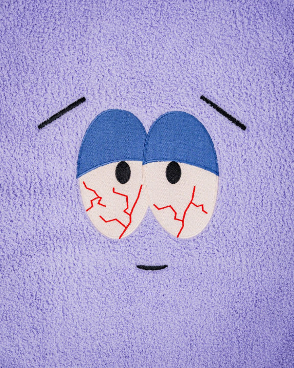 South Park Towelie premium microfiber golf towel from the official Pins & Aces x South Park collection, designed as a lightweight and absorbent golf accessory.