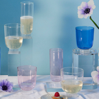 Flûtes à champagne Sprezz – Verrerie moderne et colorée proposée par Domino