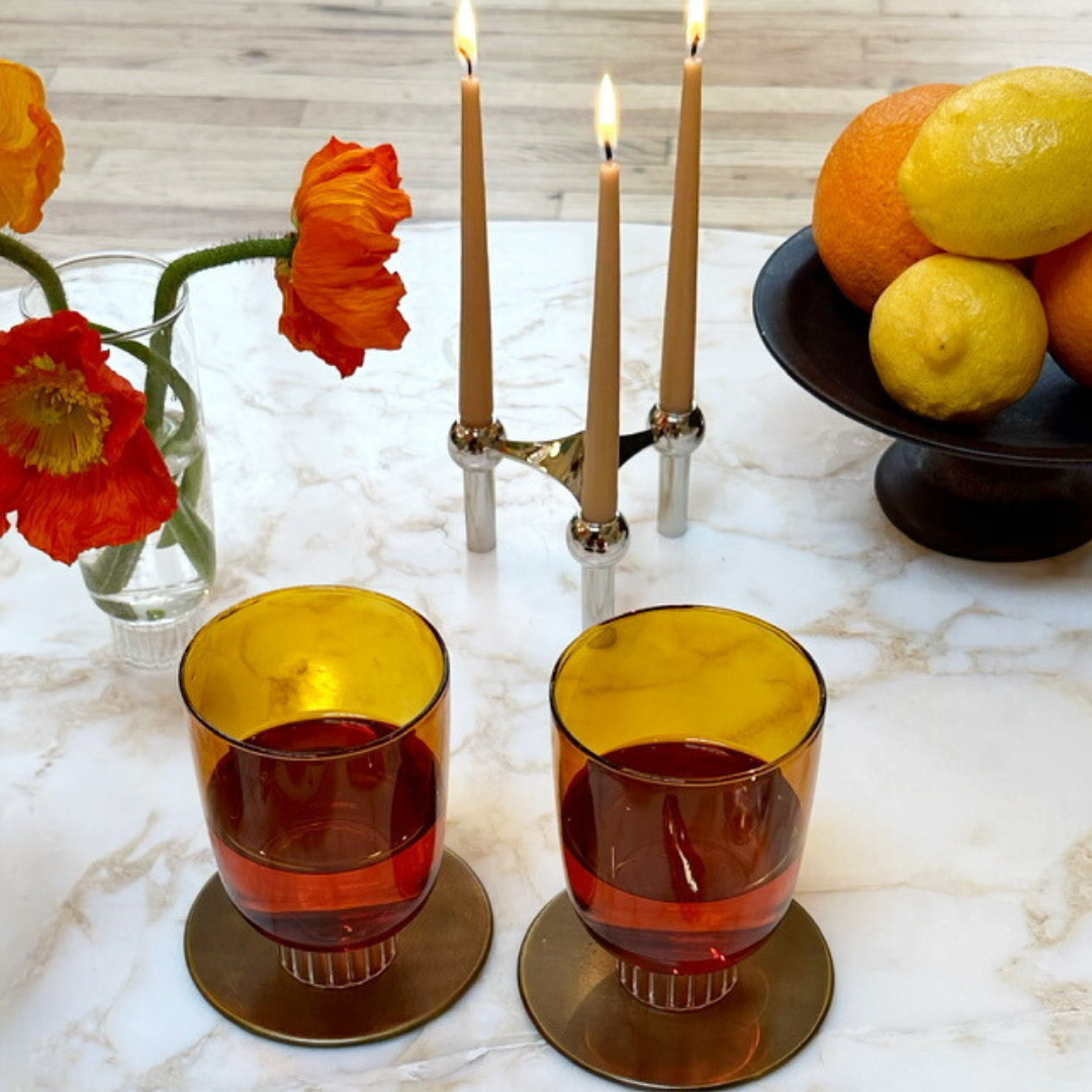 Stemless Wine Glasses – Modern Colored Drinkware Set Featured by Forbes