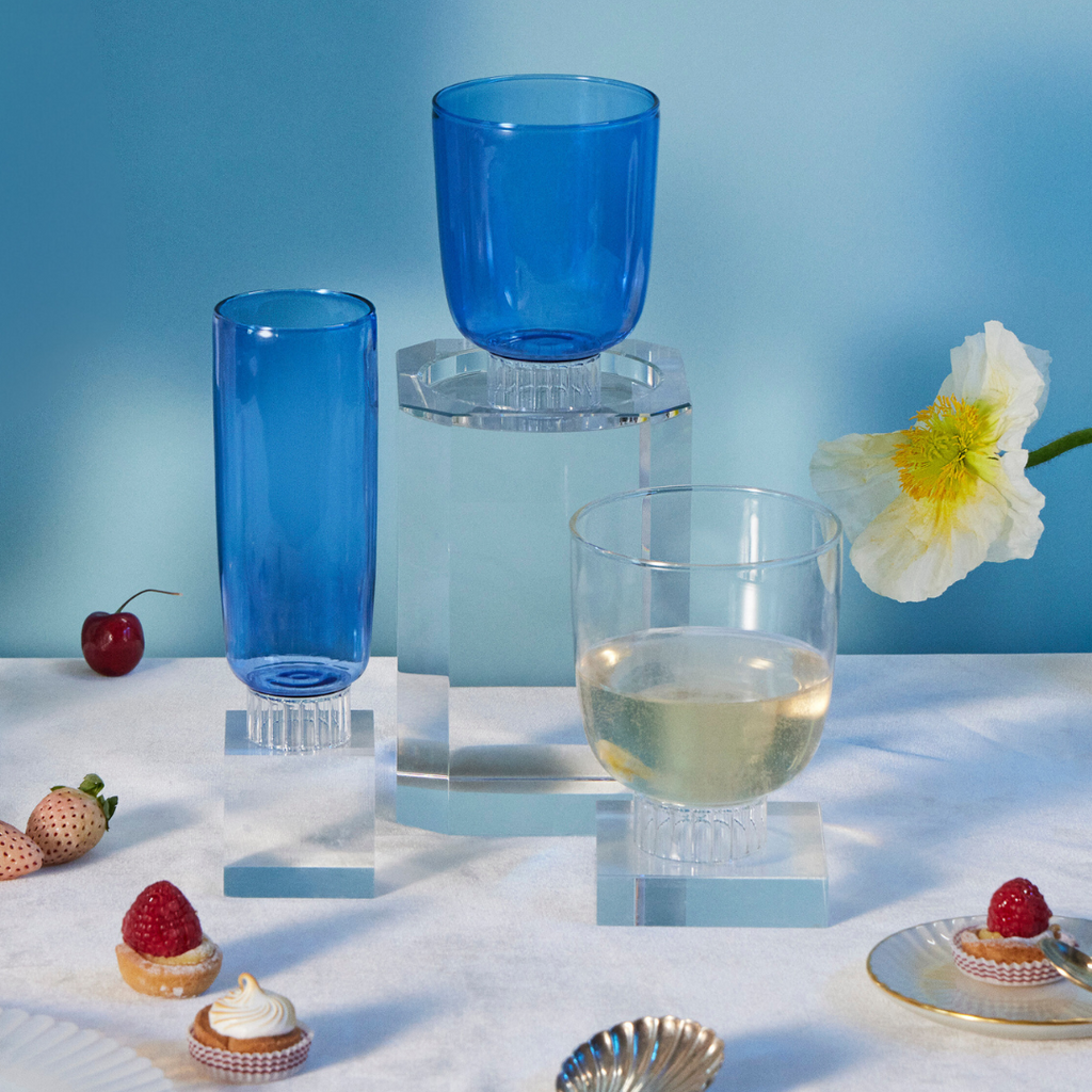 Stemless Wine Glasses | Modern Colored Drinkware Set Featured by Forbes