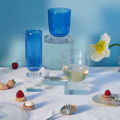 Sprezz Champagne Flutes – Modern Colorful Glassware Featured by Domino