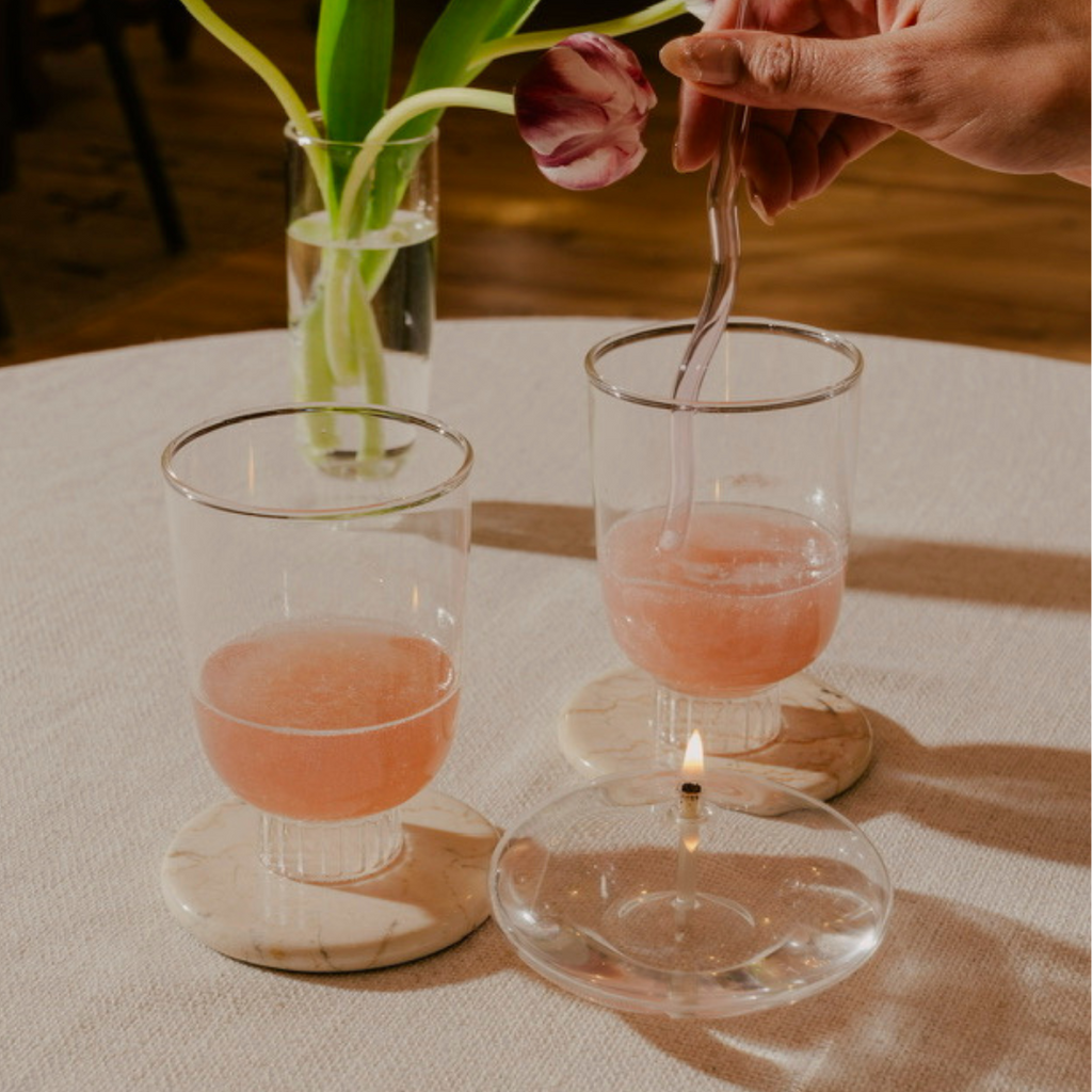 Stemless Wine Glasses | Modern Colored Drinkware Set Featured by Forbes