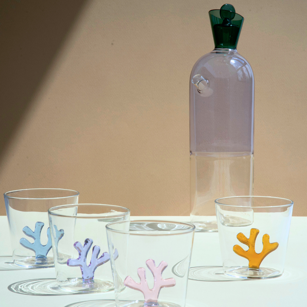 Sprezz Pastel Carafe | Handblown Borosilicate Glass Pitcher Featured by Architectural Digest
