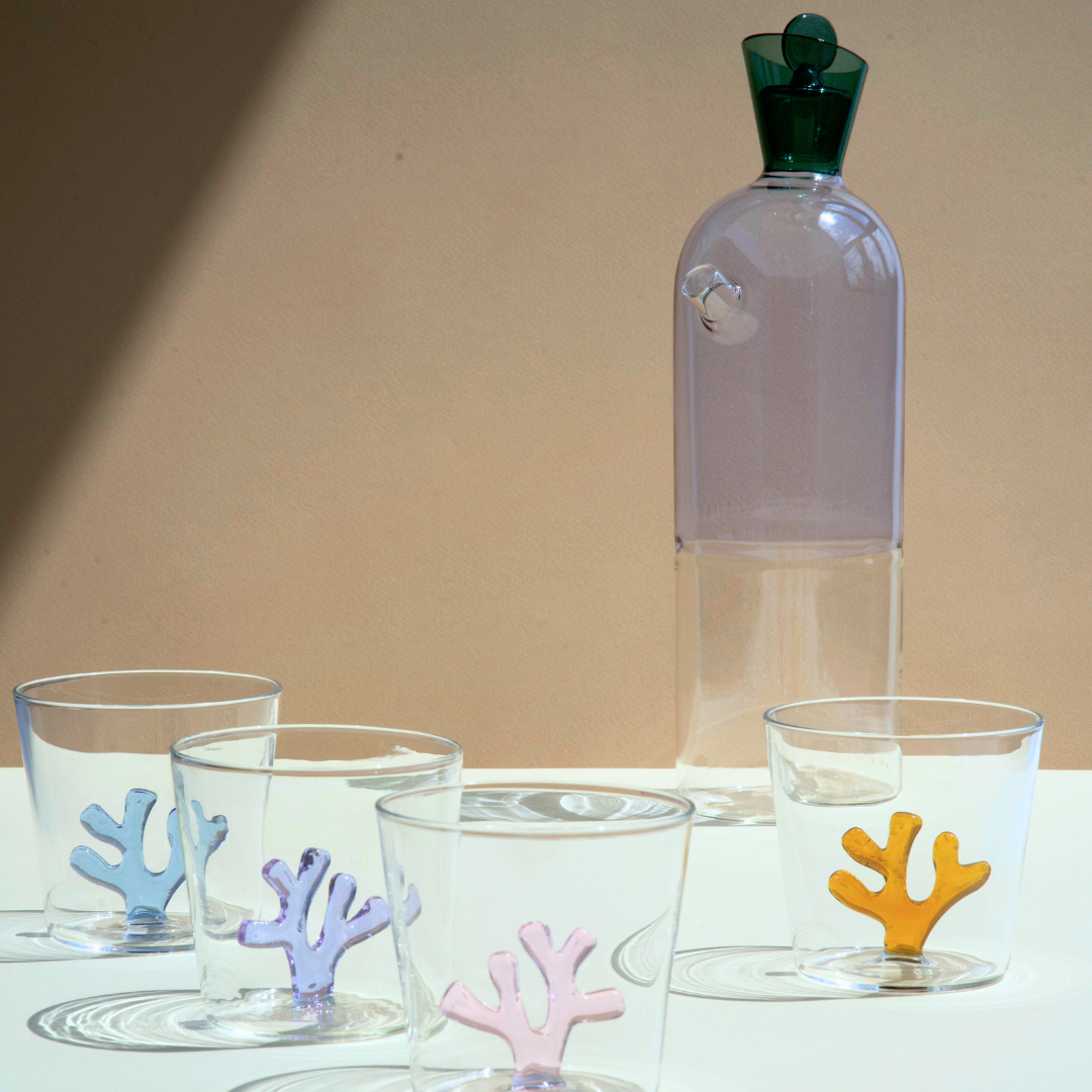 Sprezz Pastel Carafe – Handblown Borosilicate Glass Pitcher Featured by Architectural Digest
