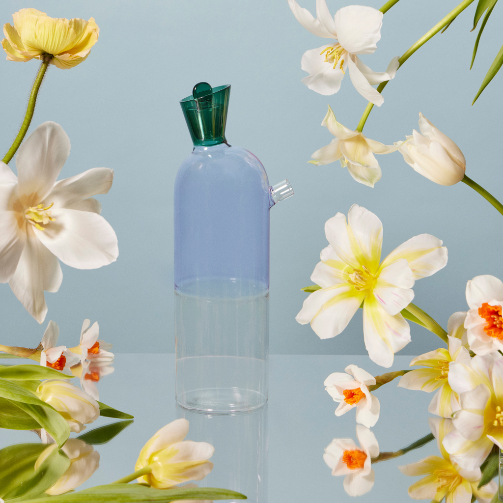 Sprezz Pastel Carafe | Handblown Borosilicate Glass Pitcher Featured by Architectural Digest
