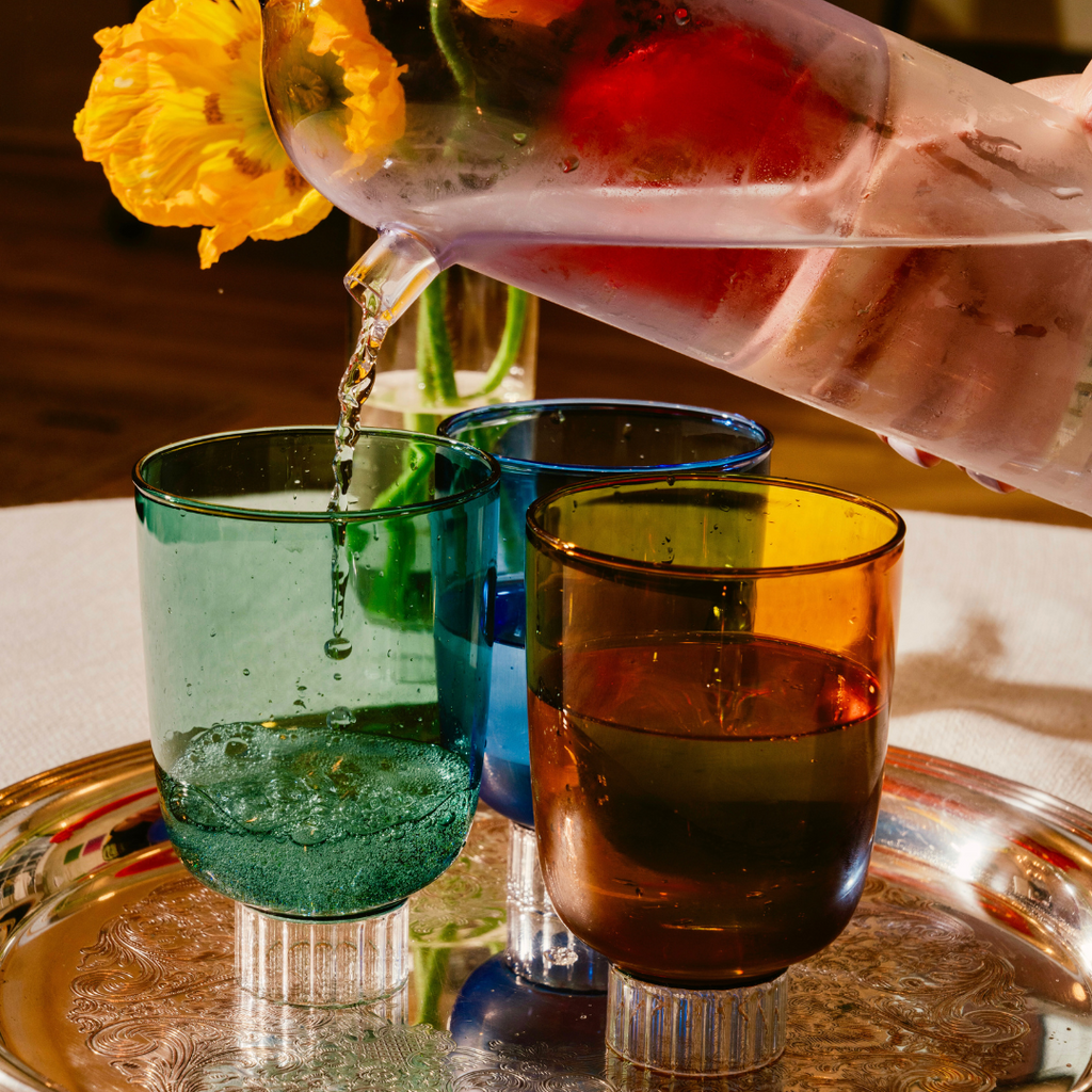 Stemless Wine Glasses | Modern Colored Drinkware Set Featured by Forbes