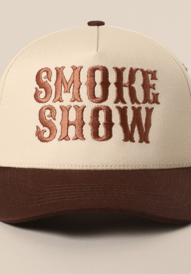 Smoke Show Trucker Hat in Brown