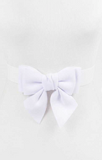 Merry & Bright Bow Belt in White