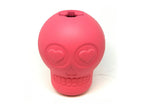 Pink SodaPup Sugar Skull dog chew toy and treat dispenser made in the USA from FDA-compliant natural rubber for dogs approximately 30 to 65 pounds.
