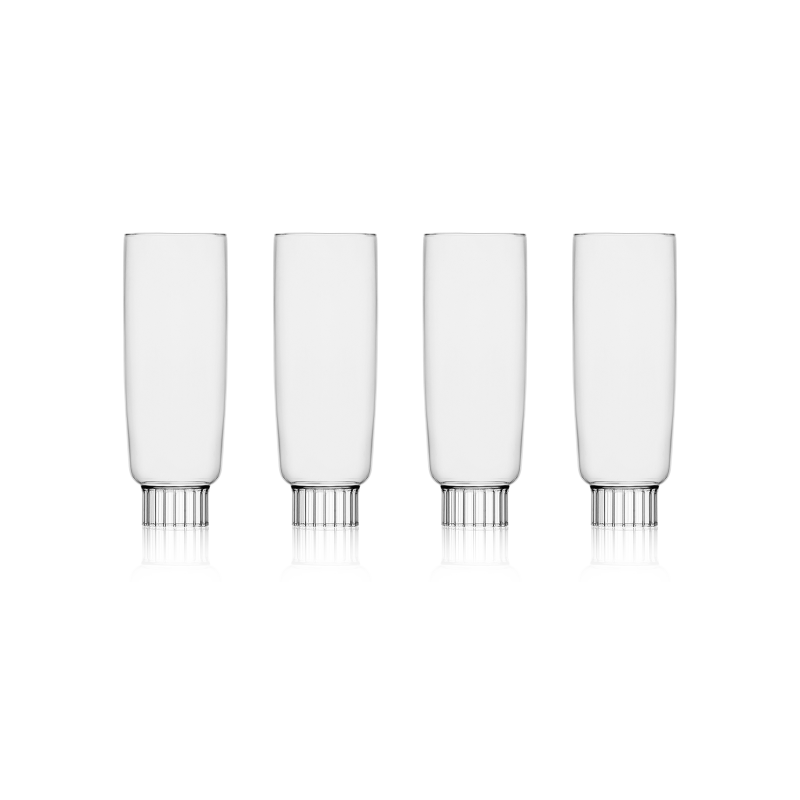 Sprezz Champagne Flutes | Modern Colored Glassware Featured by Domino