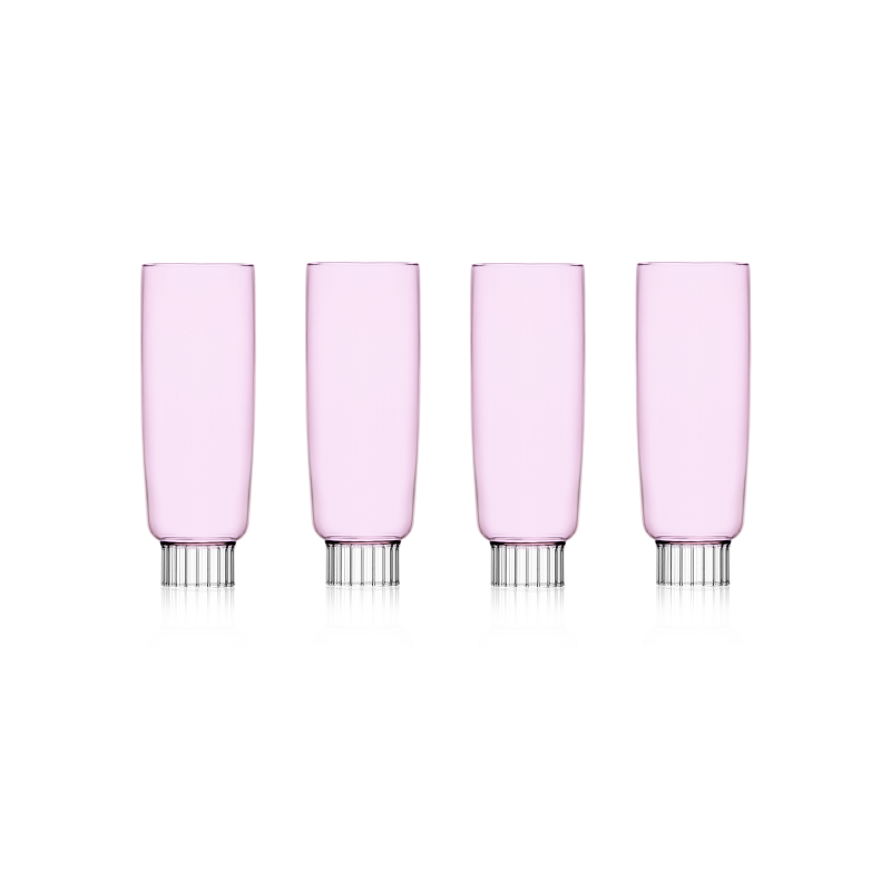 Sprezz Champagne Flutes | Modern Colored Glassware Featured by Domino