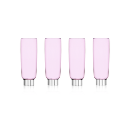 Sprezz Champagne Flutes – Modern Colorful Glassware Featured by Domino