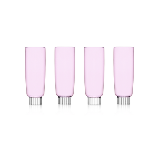 Sprezz Champagne Flutes – Modern Colorful Glassware Featured by Domino
